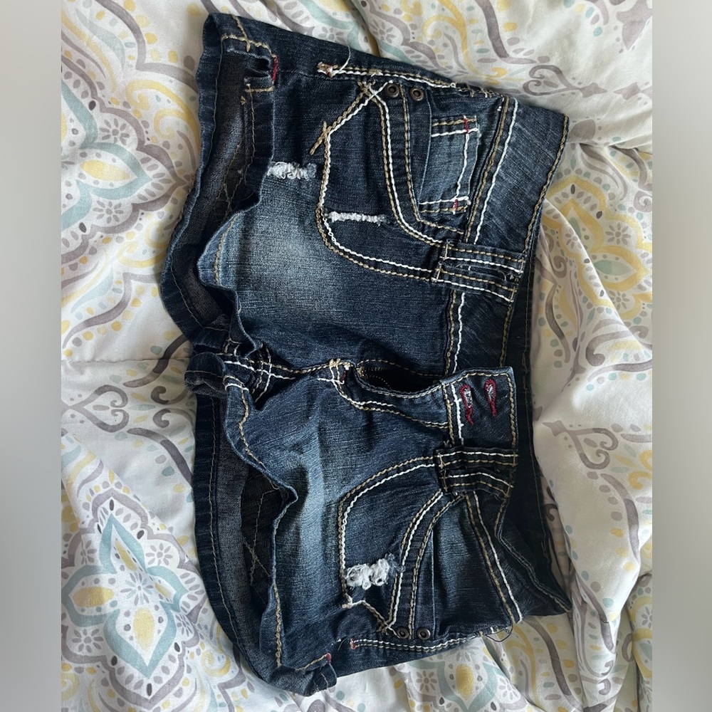 BONGO dark blue denim short shorts